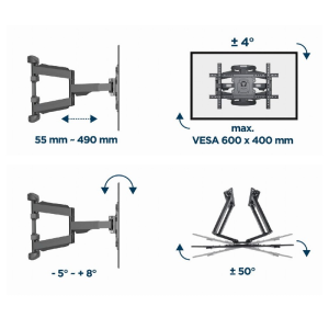 Nosilec za LCD TV WM-75ST-02 32"-75" kotni - slika 5