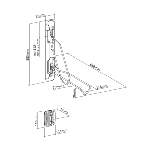 Stenski nosilec za kolo MyWall HR 11L - slika 7