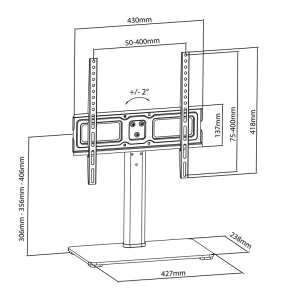 Stojalo za LCD TV Maclean MC-450 32''-65'' - slika 8