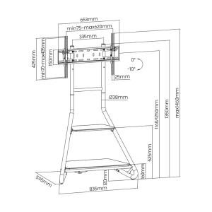 Stojalo za LCD TV Maclean MC-455 37''-75'' - slika 7