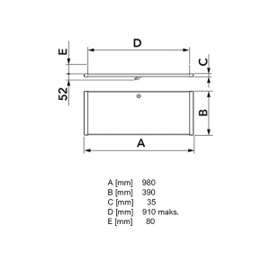 Posoda za kondenz 980 x 390 mm - ogrevana TS 11100100EU - slika 2
