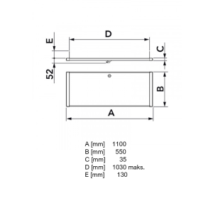 Posoda za kondenz 1100 x 550 mm - ogrevana TS 11100101EU - slika 2