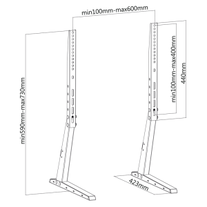 Stojalo za TV Gembird TVS-D70F-01 37"- 70" - slika 5