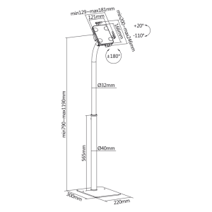Stojalo za tablico MyWall HT 39L - slika 7