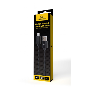 Kabel Cablexpert USB na USB-C 1,8m črn - slika 2