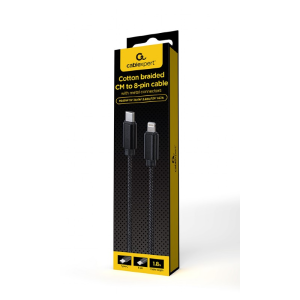 Kabel Cablexpert USB-C na 8-pin Lightning 20W 1,8m črn - slika 2