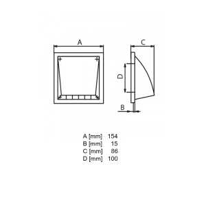 Kvadratna rešetka s podometno zaščito TS11104070 - slika 2