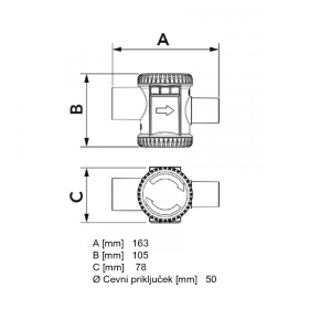 Suhi sifon za klimatske naprave TS SCD300014 Ø50 - slika 2