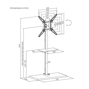 Stojalo za LCD TV Maclean MC-972 23''-55'' - slika 8