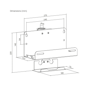 Nosilec za multimedijski predvajlanik MyWall HZ 53 L - slika 7