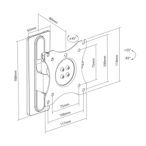 Nosilec za TV MyWall HC 1-1L 13" - 32" - slika 7