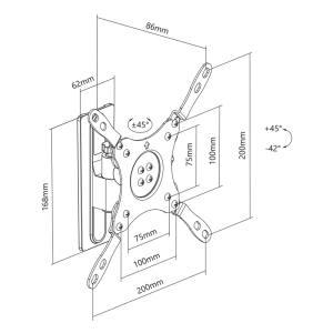 Nosilec za TV MyWall HC 2-1L 13" - 43" - slika 7