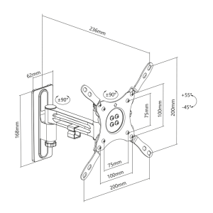 Nosilec za TV MyWall HC 2-2L 13" - 43" - slika 7