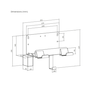 Stenski nosilec za multimedijski predvajlanik MyWall HZ 52 L - slika 6