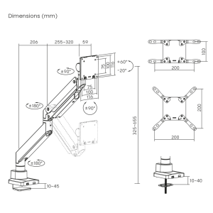 Nosilec za monitor Maclean MC-968 17" do 57" - slika 12