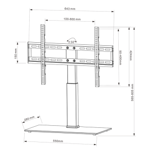 Stojalo za TV MyWall HP 2 BRAL 32''- 70'' - slika 7