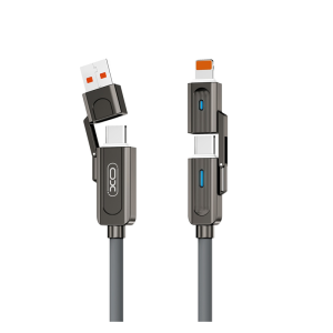Kabel XO NB275 4v1 USB + USB-C na Lightning + USB-C 60W 1m - slika 1