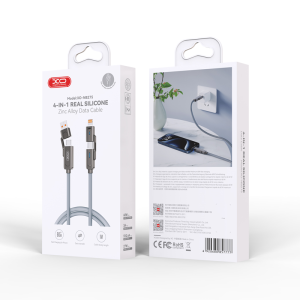 Kabel XO NB275 4v1 USB + USB-C na Lightning + USB-C 60W 1m - slika 4
