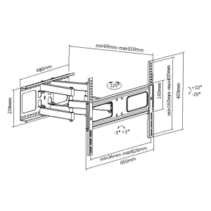 Nosilec za TV MyWall HF 20WL 37" - 70" - slika 4