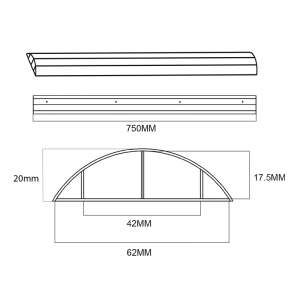 Kanal za kable Maclean MC-814W beli - slika 7