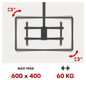 Stropni nosilec za TV Maclean MC-112B 43''- 86'' - slika 10