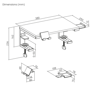 Stojalo za prenosnik ErgoOffice ER-303B - slika 10