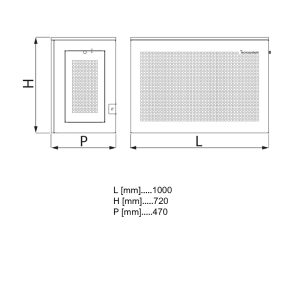 Zaščitno ohišje SCD500114 GUSCIO H720 1000 x 720 x 470 - slika 2