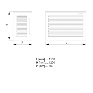 Zaščita za zunanjo enoto TS SCD500165 1150 x 1200 x 650 mm - slika 2