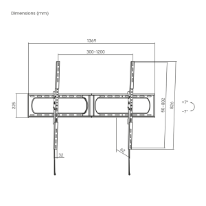MyWall Nosilec za TV HF 6L 37"-140" - slika 4