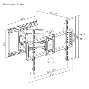 MyWall HF 23L Nosilec za TV 37"-90" - slika 7