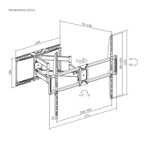MyWall HP 53L Nosilec za TV 50"-105" - slika 8