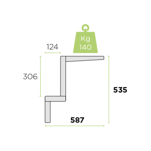 RODIGAS Konzola za klimo MC702 460mm - slika 3