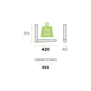 RODIGAS Konzola za klimo MS105 420mm - slika 2