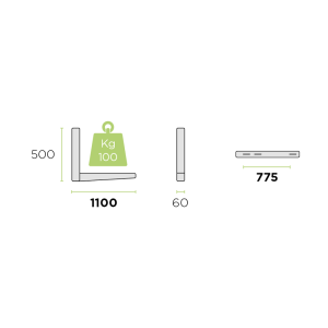 RODIGAS Konzola za klimo MS405 1100mm - slika 2