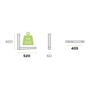 RODIGAS Konzola za klimo MS402 520mm - slika 2
