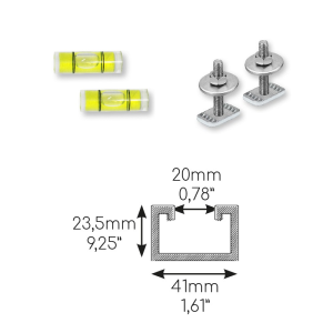 Niccons SUMO Talna konzola za klimo 600 x 160 x 90 mm, prof. 41 mm - slika 2