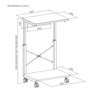 NanoRS RS430 Mobilno stojalo za računalnik - slika 9