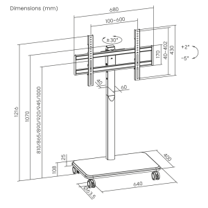 MyWall Stojalo za TV HP 126 32''- 85'' - slika 9