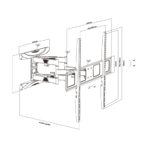 Maclean MC-423 Nosilec za TV 43''- 100'' - slika 6
