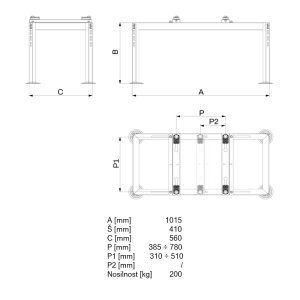 Tecnosystemi EMPIRE EVO 550 Podstavek za klimatsko napravo - slika 2
