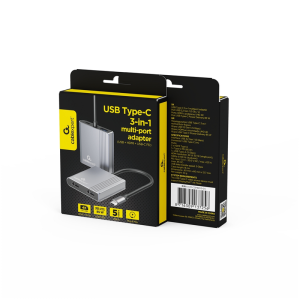 Cablexpert A-CM-COMBO3-04 Adapter USB-C 3-v-1 USB, HDMI, USB-C PD - slika 4