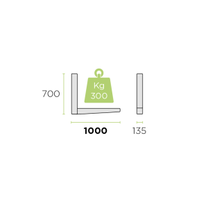 RODIGAS Konzola za klimo MS801 1000mm - slika 2