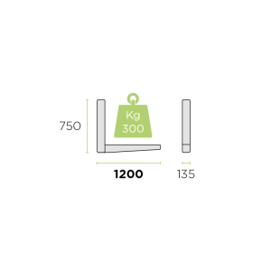 RODIGAS Konzola za klimo MS802 1200mm - slika 2