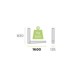 RODIGAS Konzola za klimo MS804 1600mm - slika 2