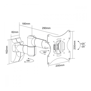 Maclean MC-503A Nosilec za TV 13''- 42'' - slika 5