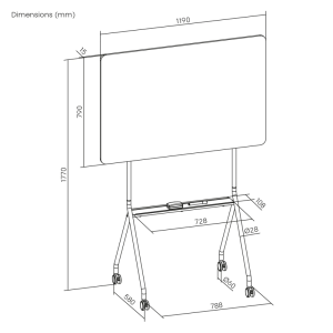ErgoOffice ER-306 Samostoječa mobilna tabla - slika 11