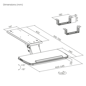 Maclean MC-156W Nosilec za tipkovnico - slika 10
