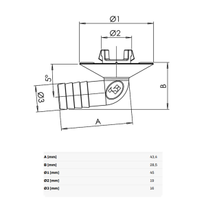 TecnoSystemi SCD300047 Pipeta univerzalna fi19mm - slika 2