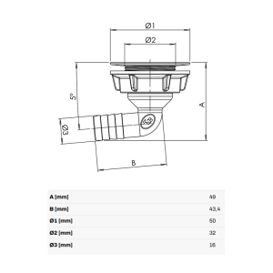 TecnoSystemi SCD300040 Pipeta univerzalna fi32mm s pritrdilnim obročem - slika 2