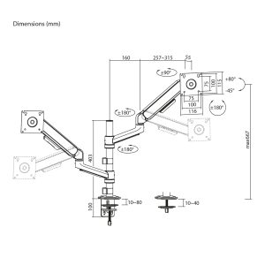 ErgoOffice ER-692B Nosilec za monitor - slika 5